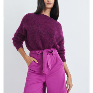 Veronica Beard 'Melinda' Purple Polyamide Crew-Neck Sweater Size M